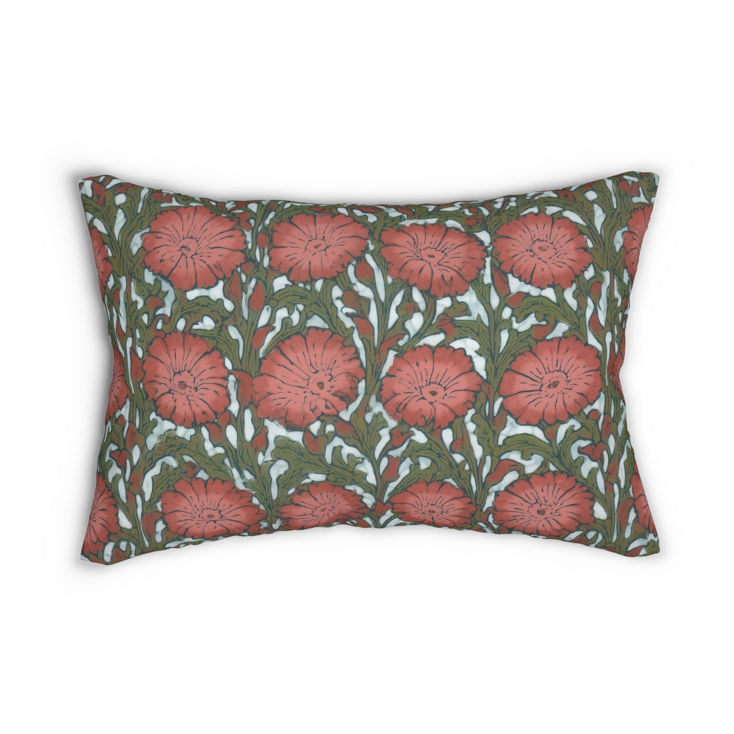 Floral Pattern Lumbar Pillow - Hobo Breeze