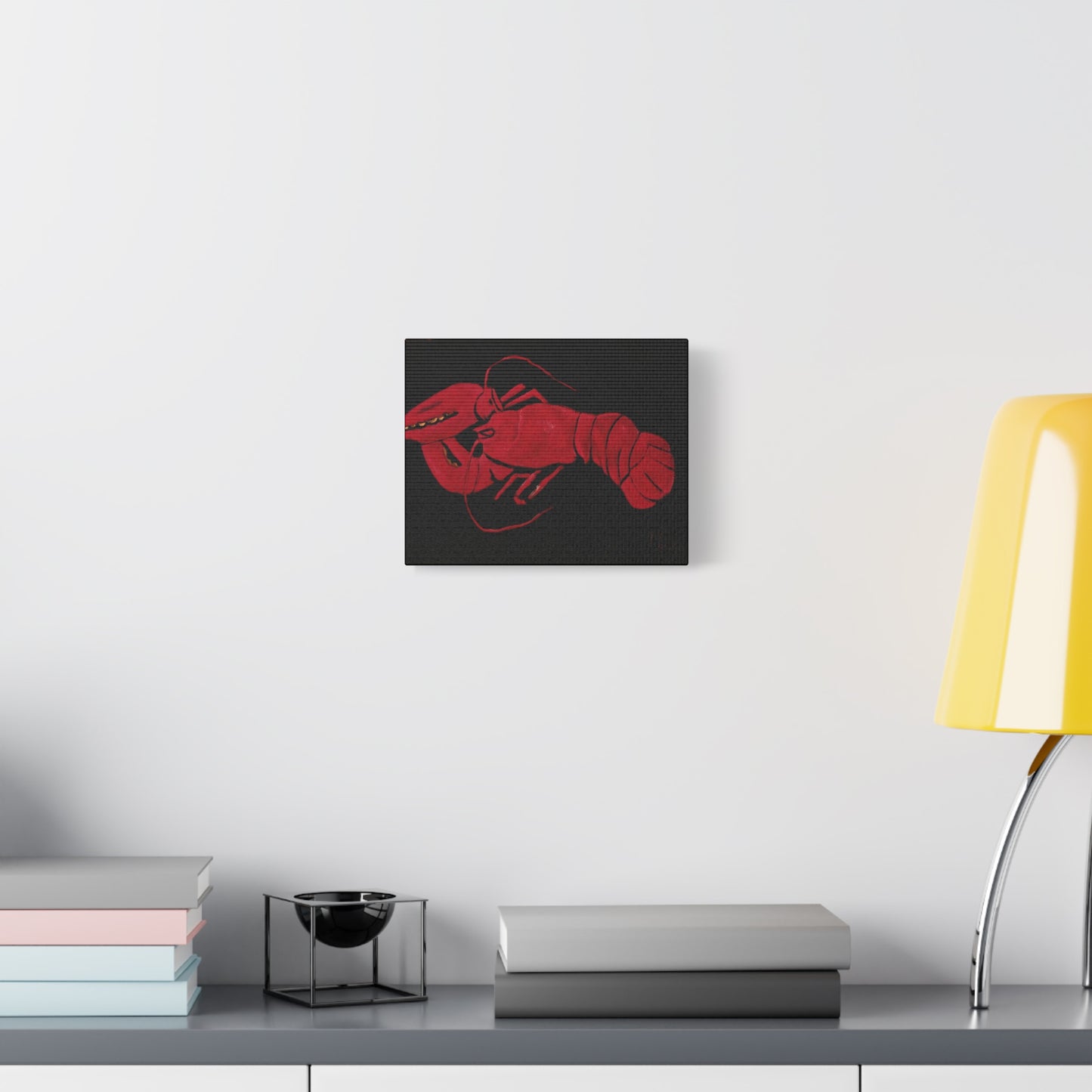 Artistic Canvas Print | Lobster on Black Background