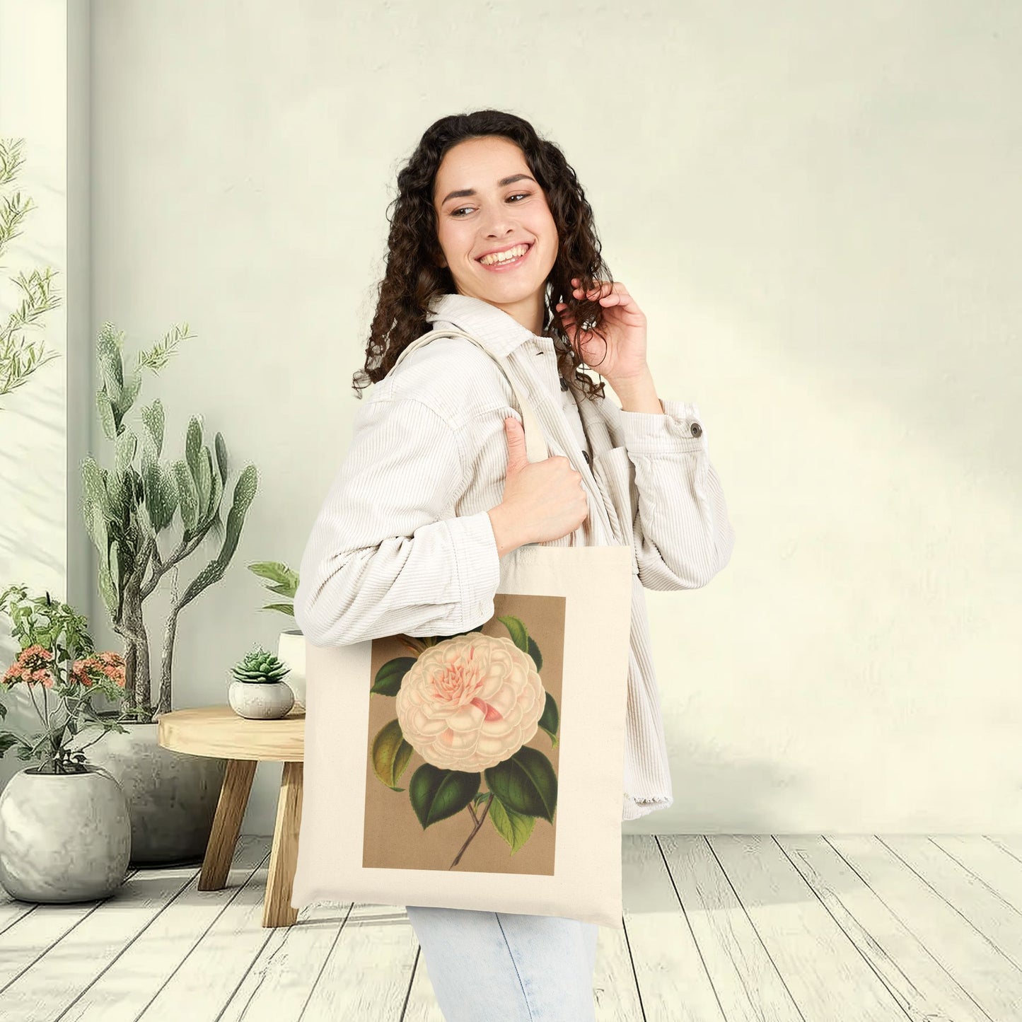 Botanical Tote Bag | Camellia Madame Cachet