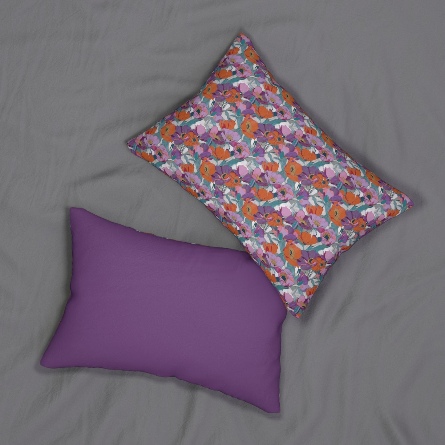 Floral Lumbar Pillow - Wild Poppies