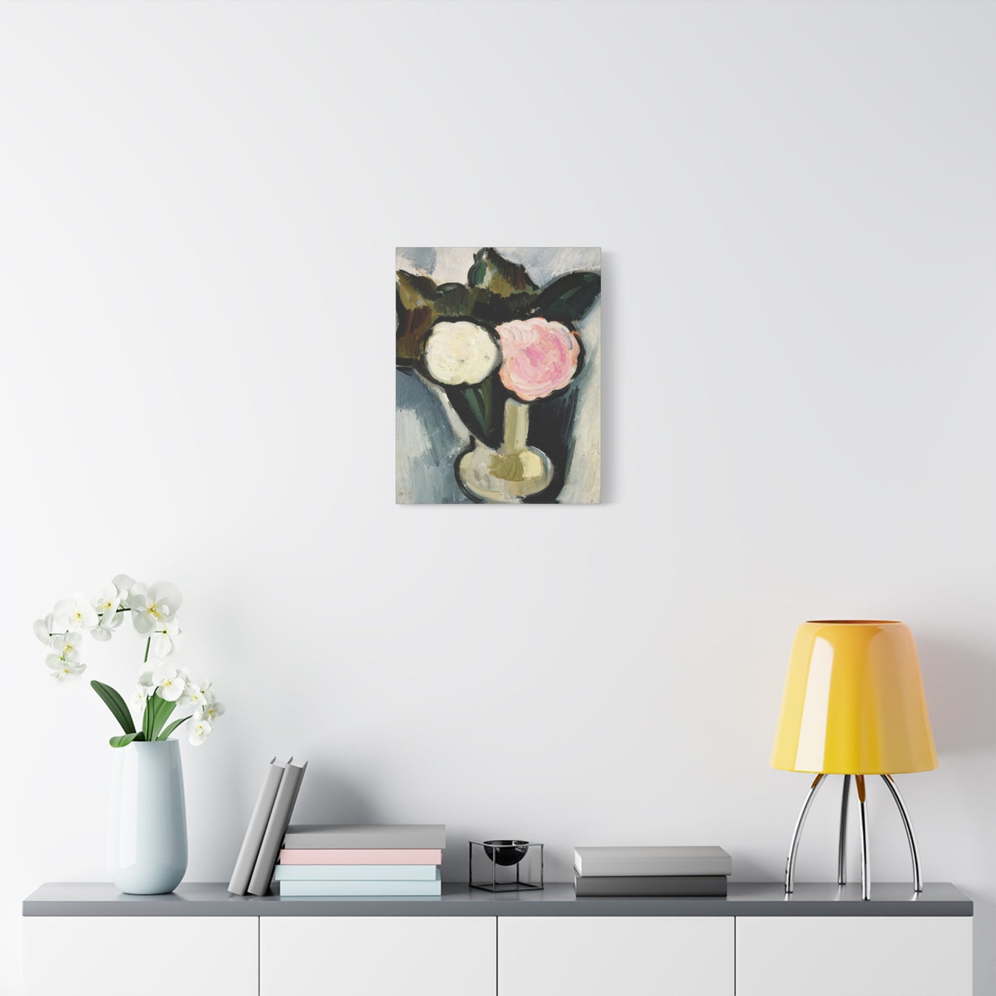 Artistic Canvas Print | Pink and White Flowers in a Vase