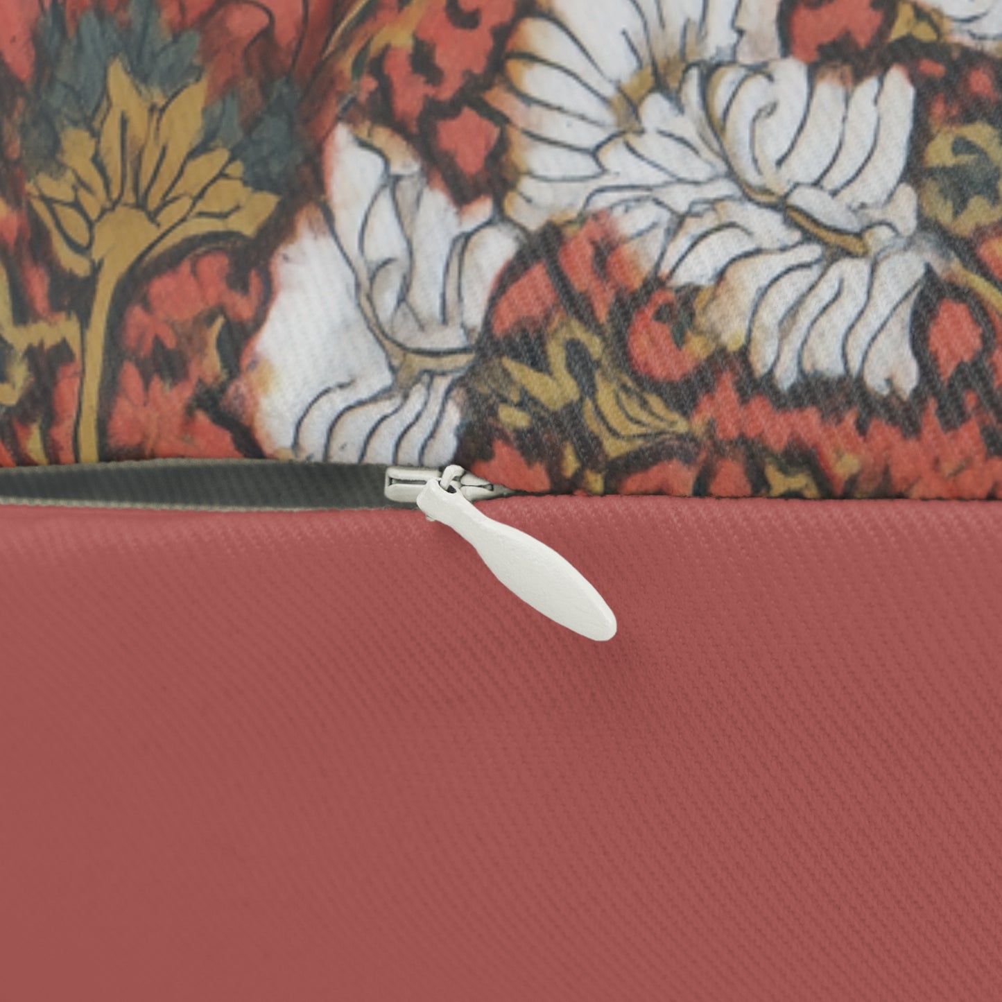 Floral Lumbar Pillow - Desert Coral