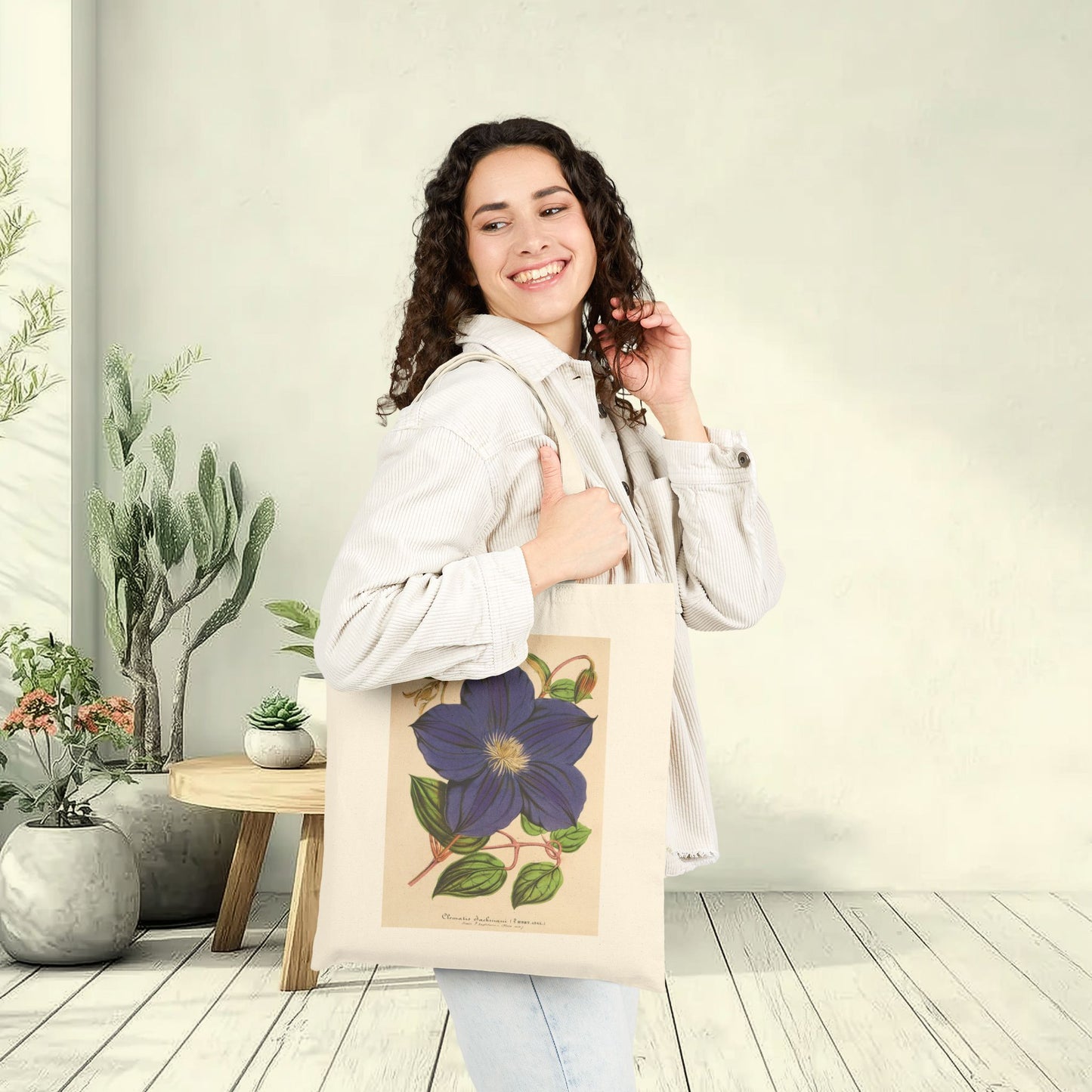 Botanical Tote Bag | Clematis Jackmani