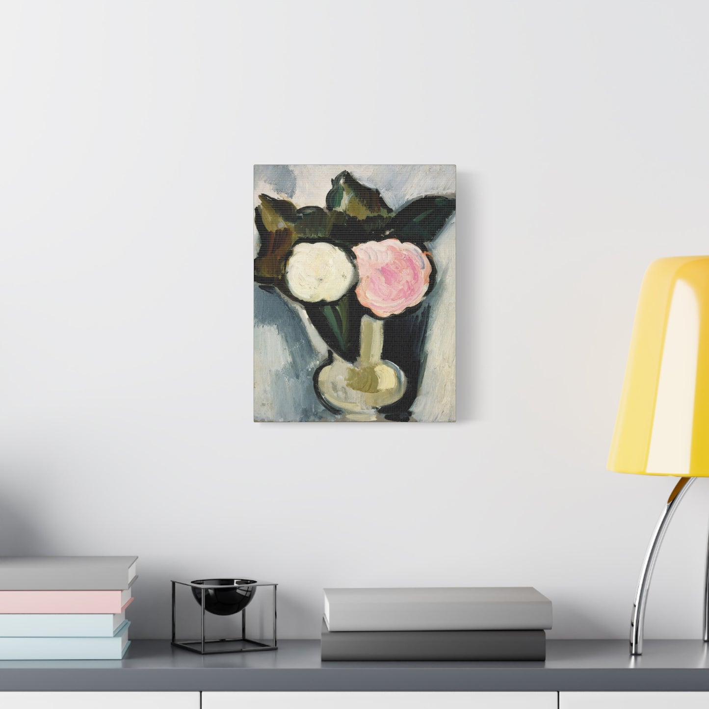 Artistic Canvas Print | Pink and White Flowers in a Vase
