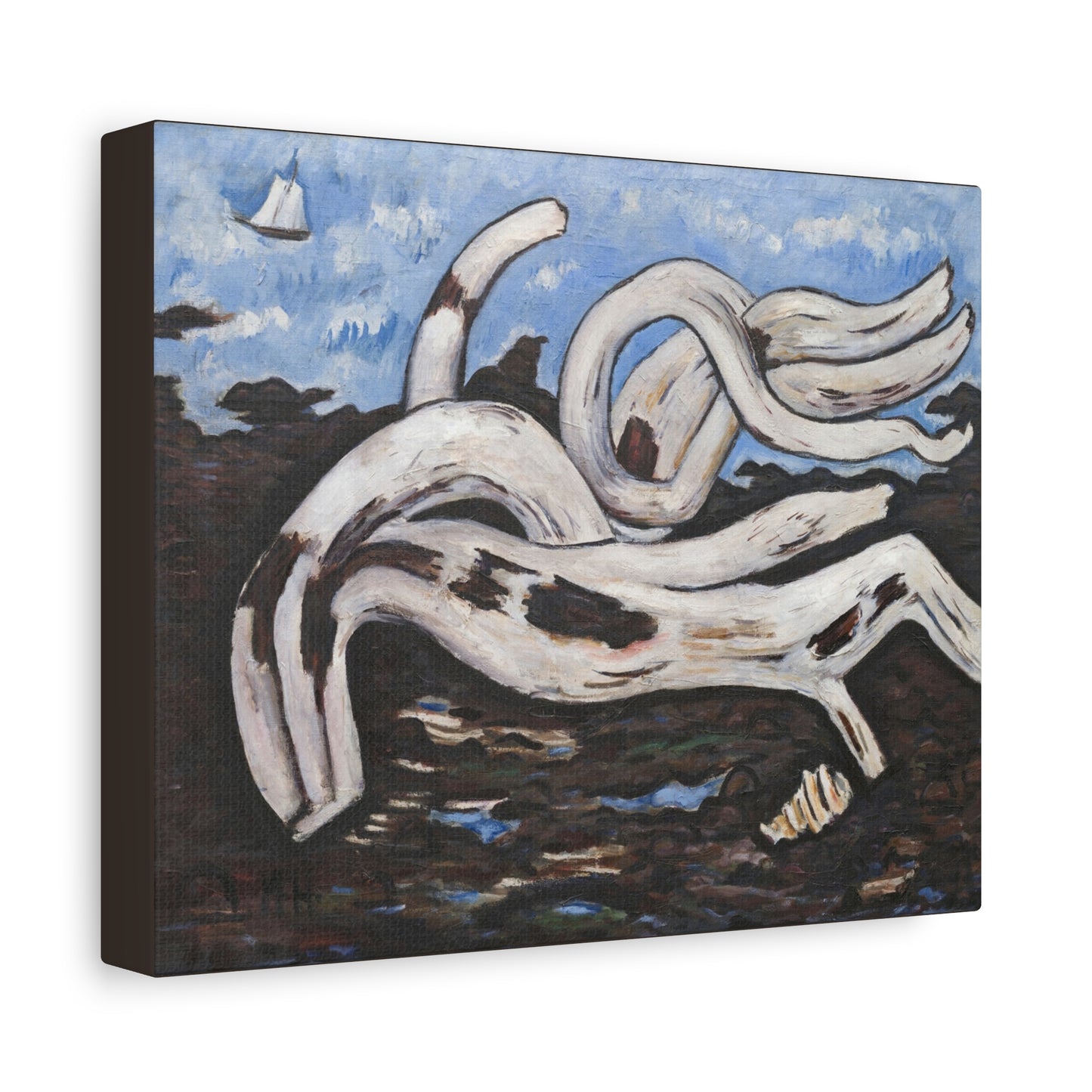 Artistic Canvas Print | Driftwood on the Bagaduce