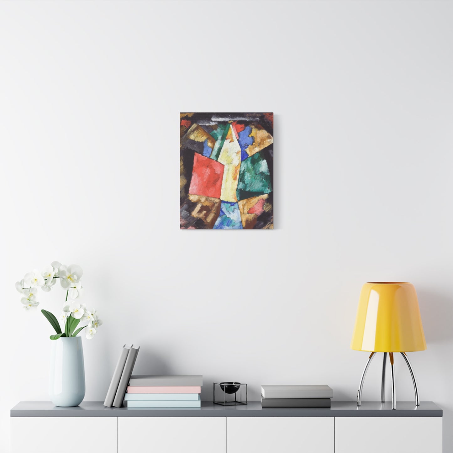 Artistic Canvas Print | Abstraction, Blue, Yellow and Green