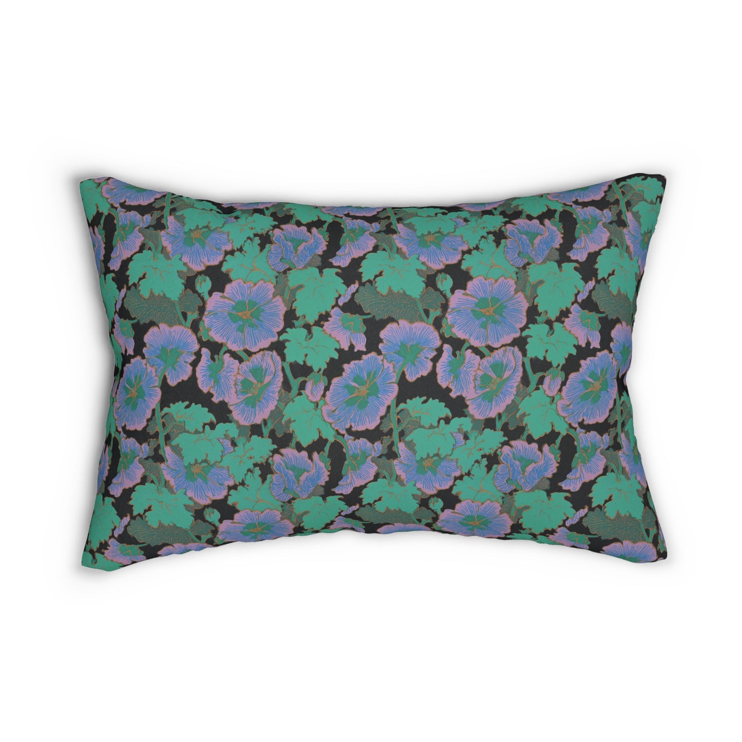 Floral Lumbar Pillow - Retro Morning Glories