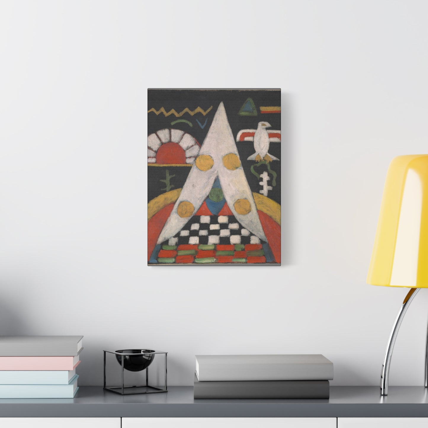 Artistic Canvas Print | An Abstract Arrangement of American Indian Symbols