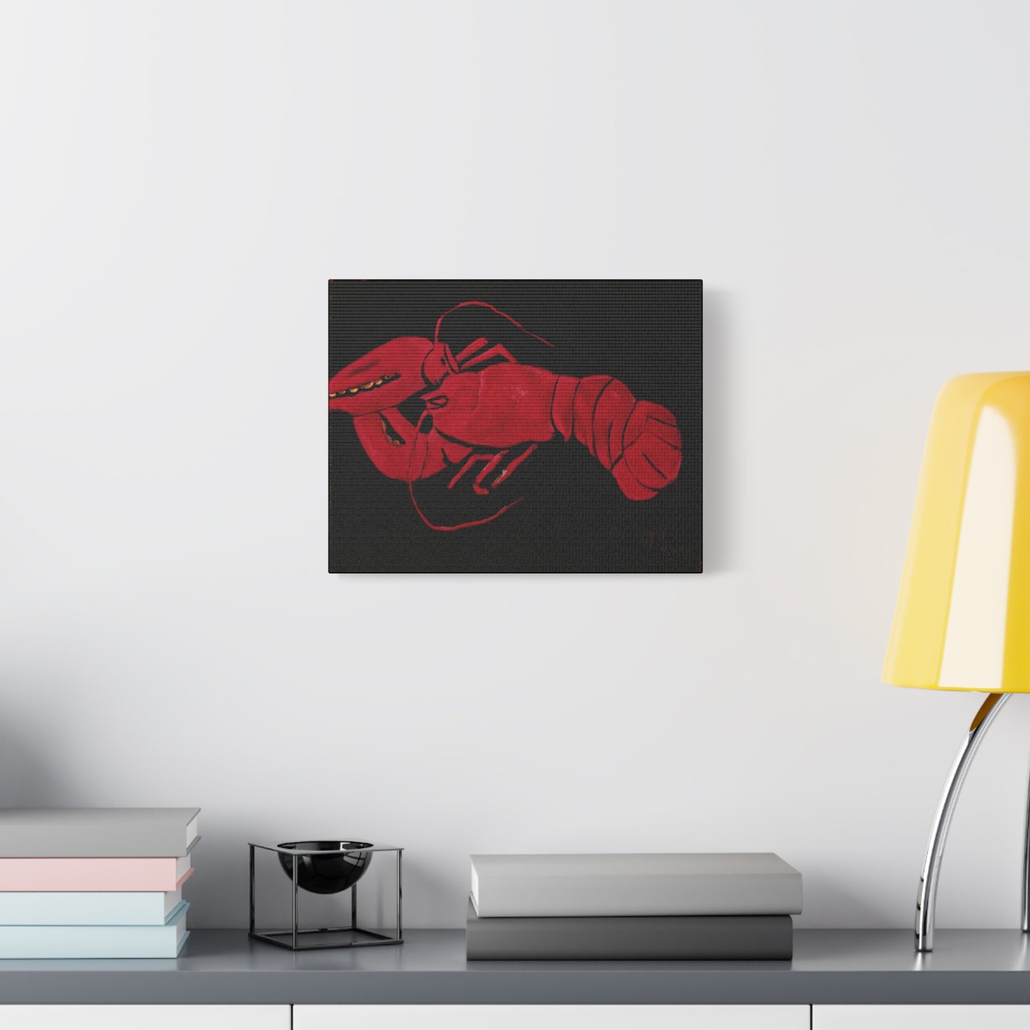Artistic Canvas Print | Lobster on Black Background