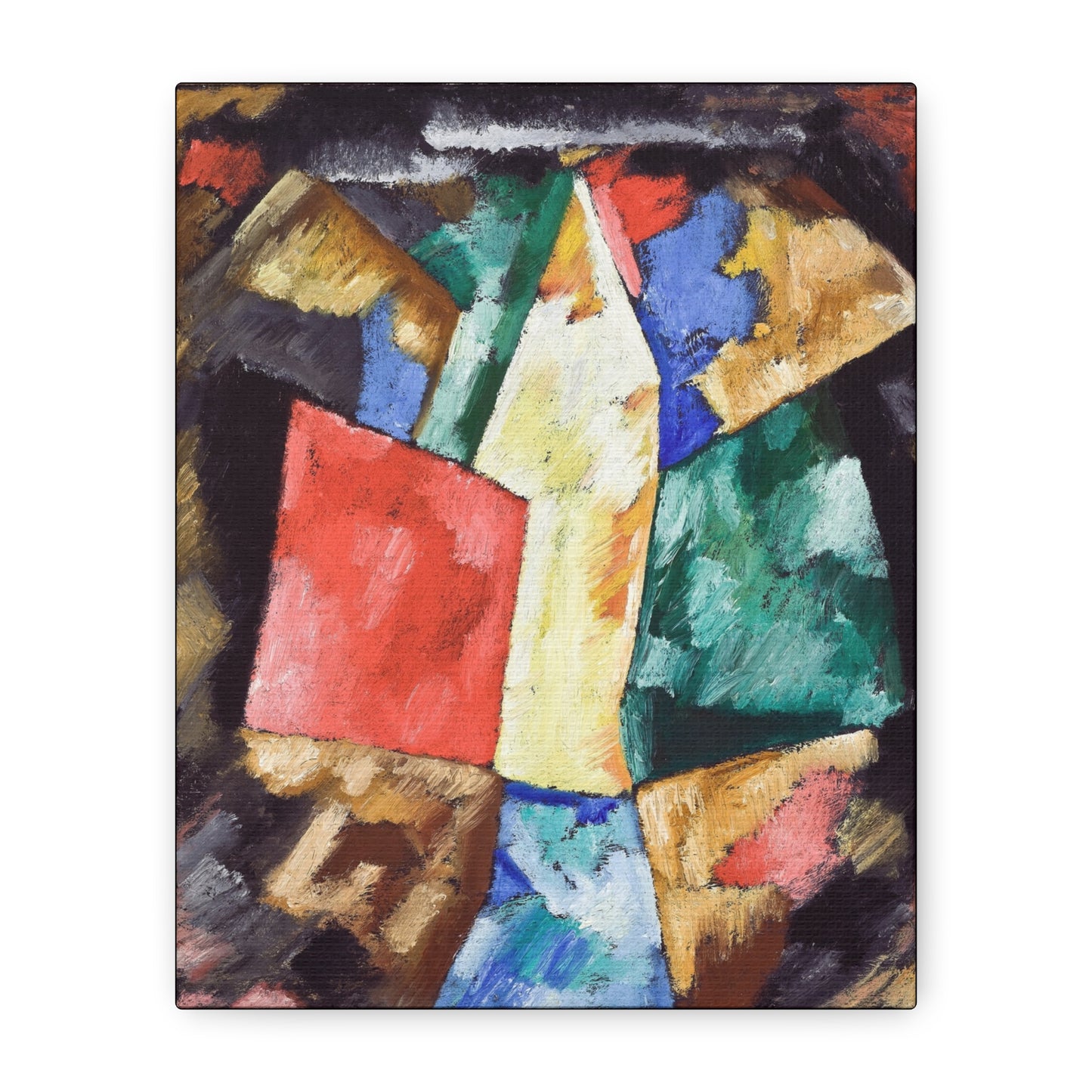 Artistic Canvas Print | Abstraction, Blue, Yellow and Green