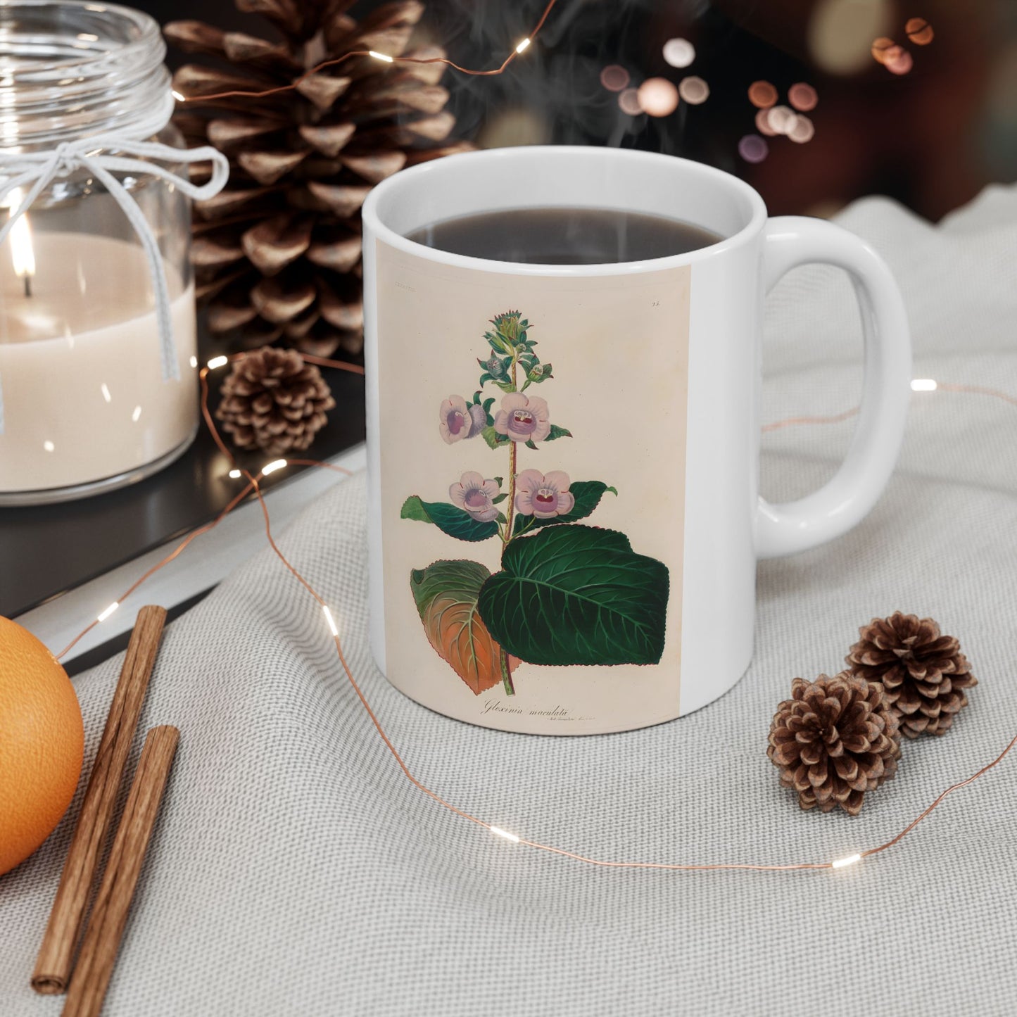 Floral Ceramic Mug | Gloxinia maculata