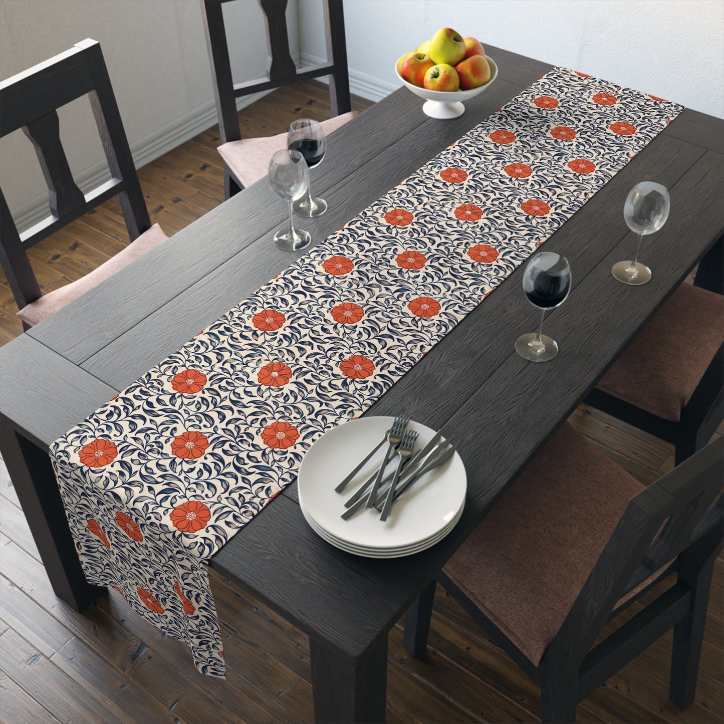 Chic Floral Table Runner - Boho Dining Decor