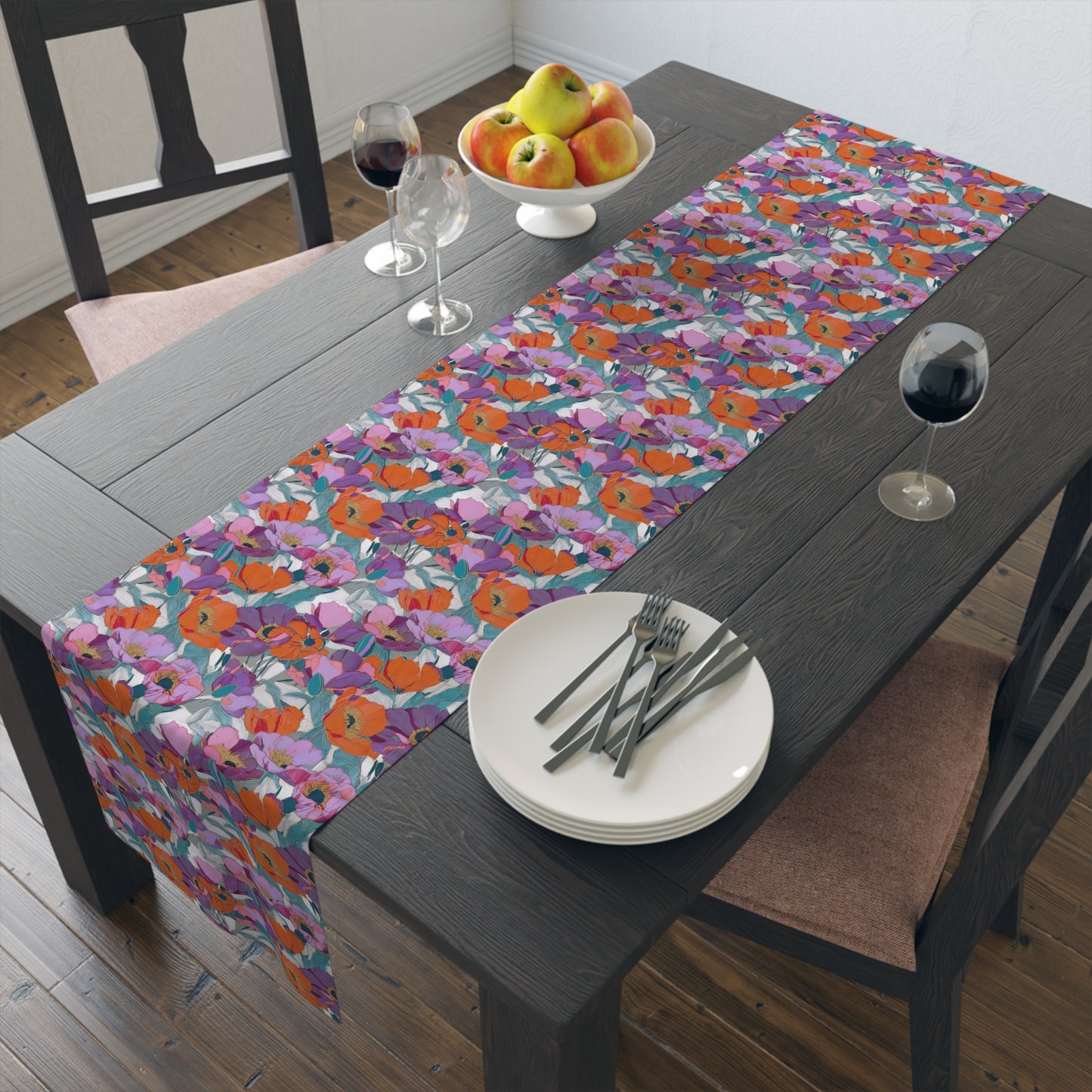 Floral Table Runner | Wild Poppies