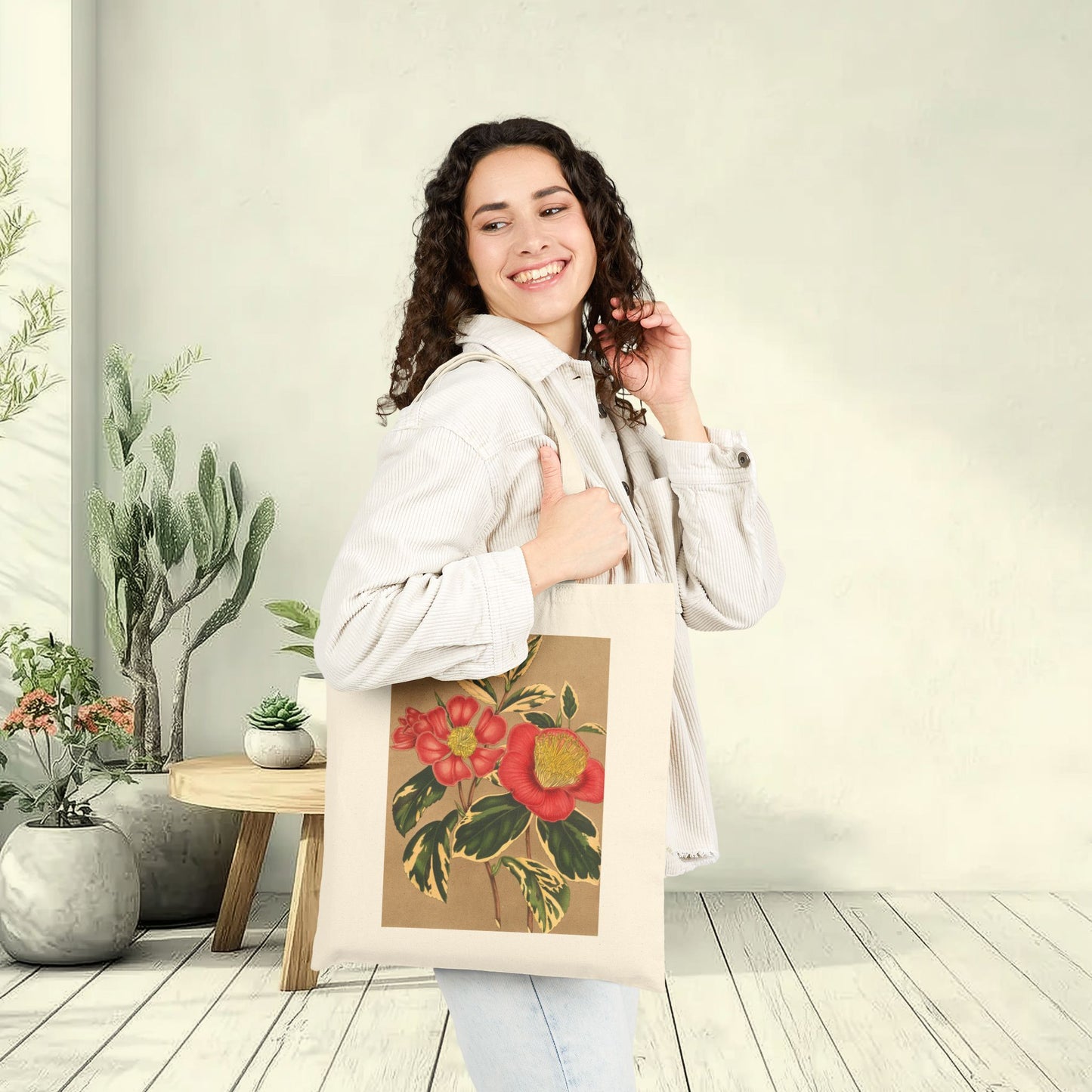Botanical Tote Bag | Camellia japonica, sesanqua