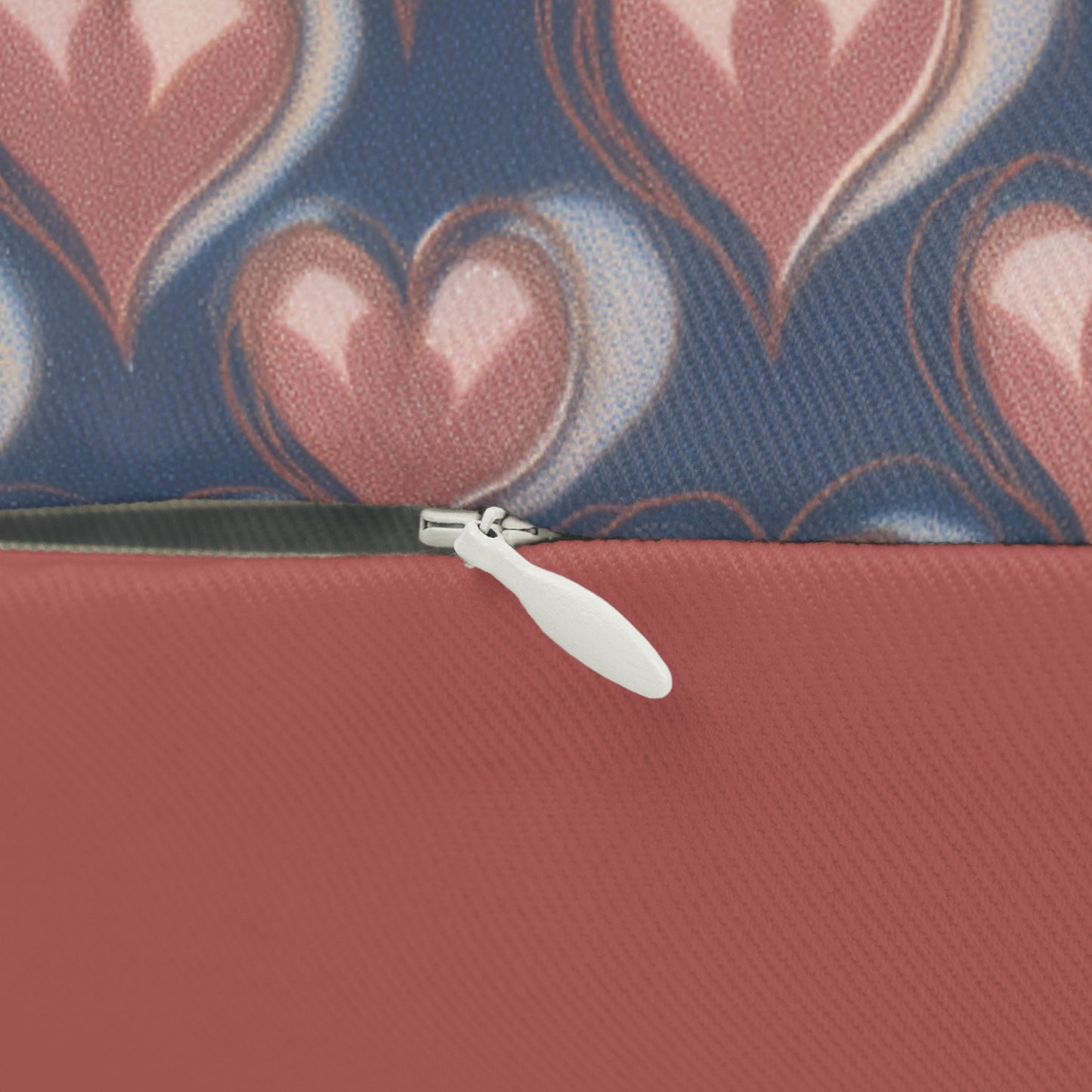 Geo Pattern Lumbar Pillow - Retro Hearts