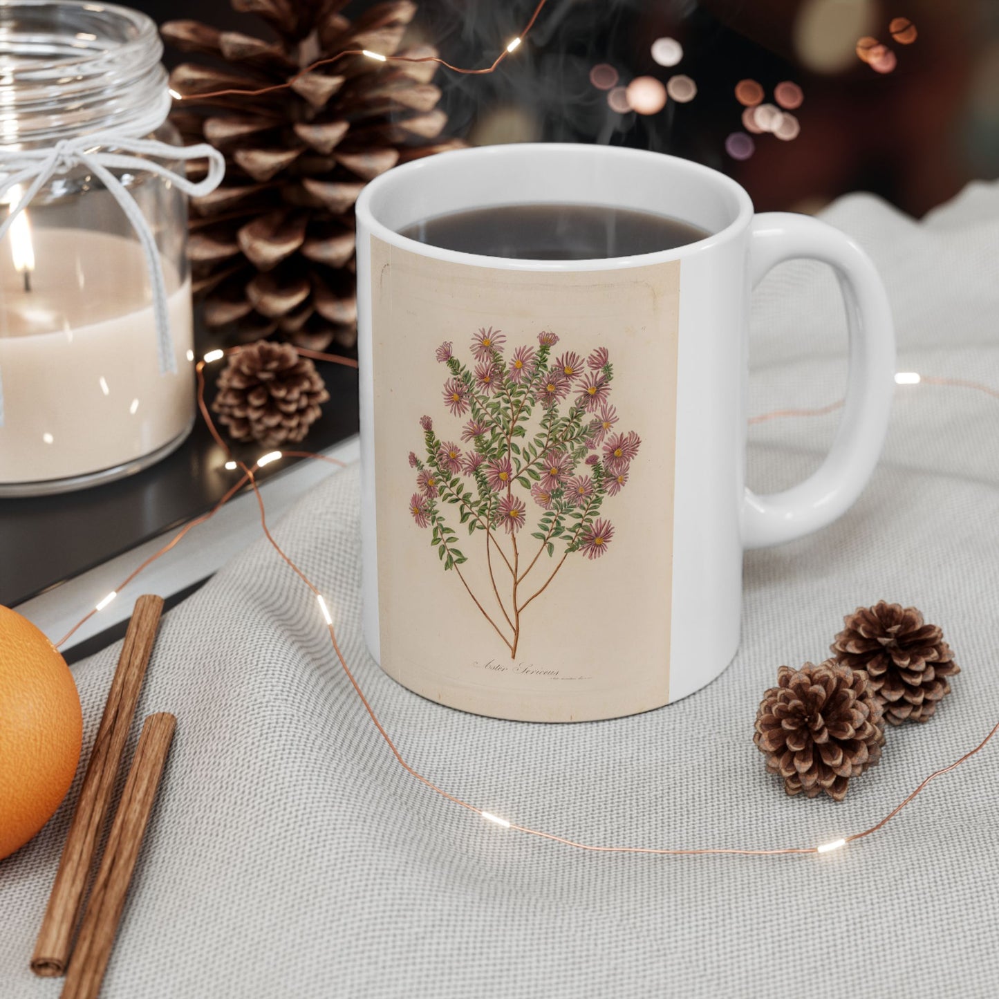 Floral Ceramic Mug | Aster Sericeus