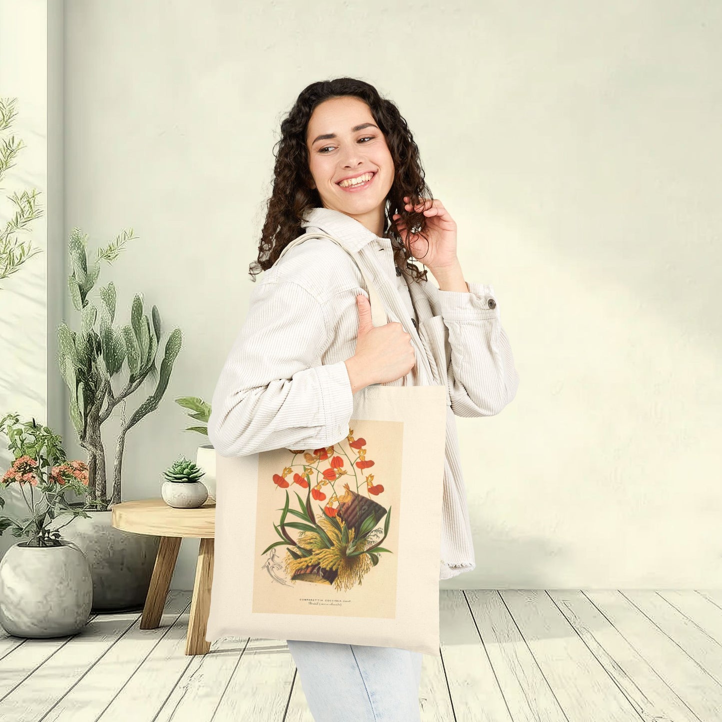 Botanical Tote Bag | Comparettia coccinea