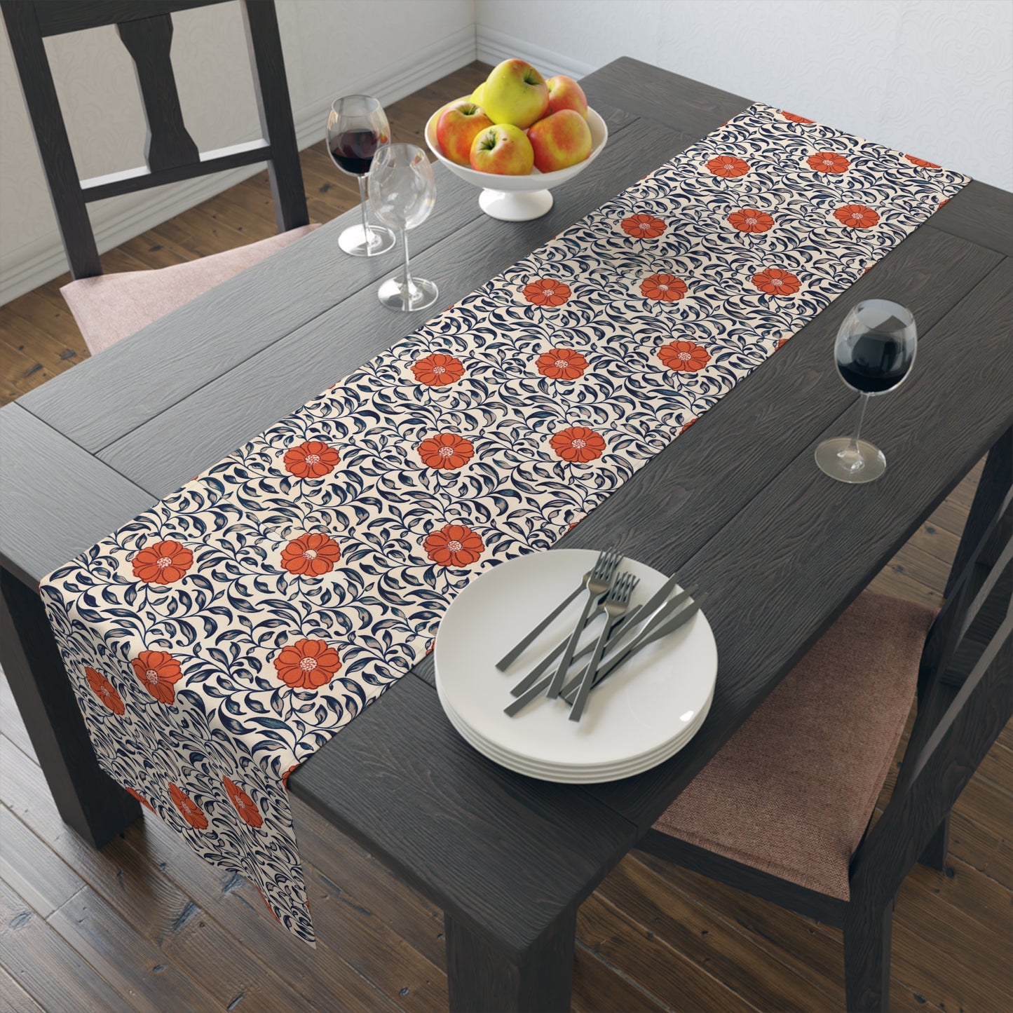 Chic Floral Table Runner - Boho Dining Decor