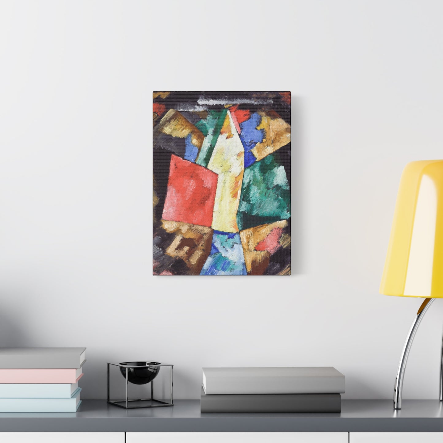 Artistic Canvas Print | Abstraction, Blue, Yellow and Green