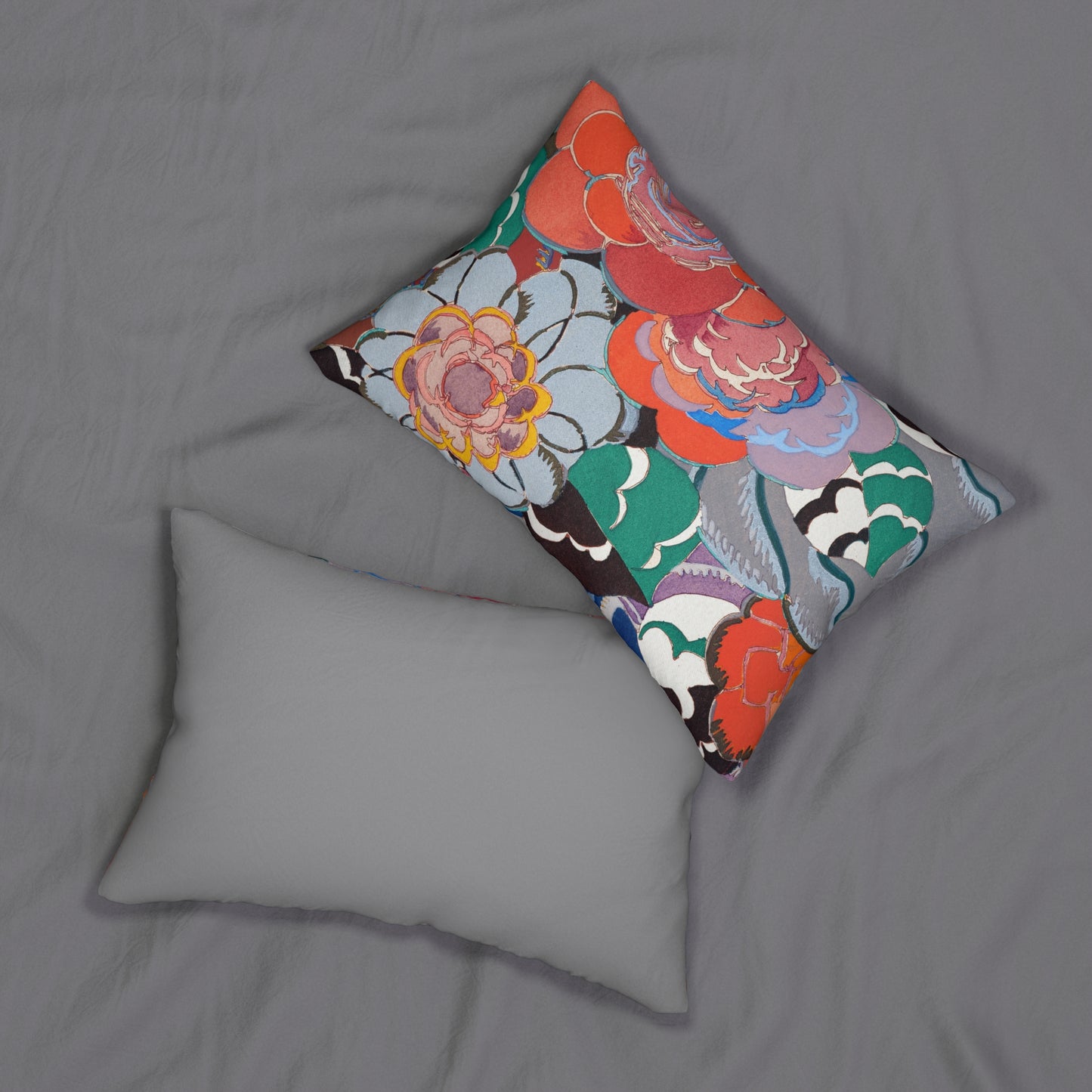 Vibrant Floral Lumbar Pillow