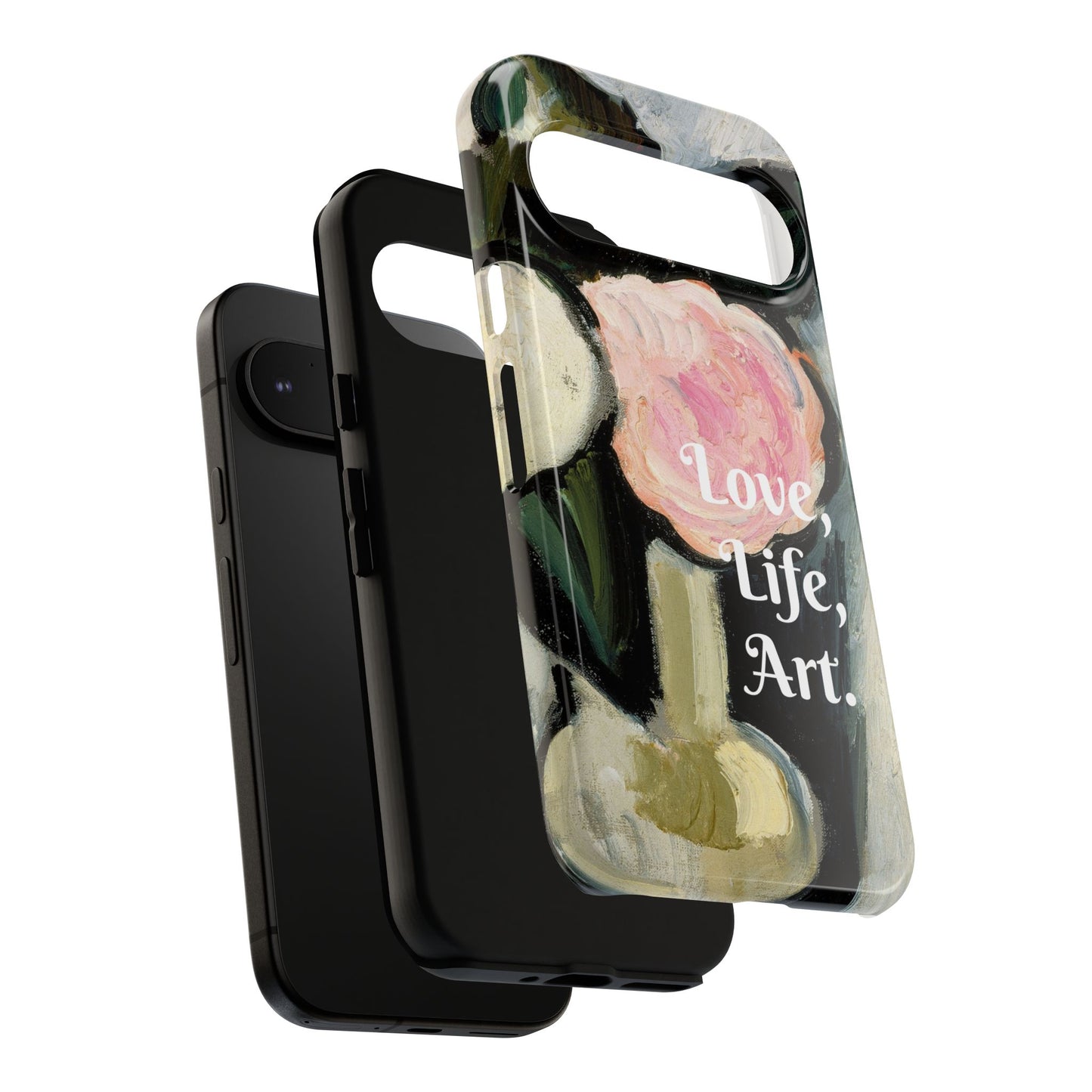 Artistic Google Pixel Case | Pink and White Flowers in a Vase