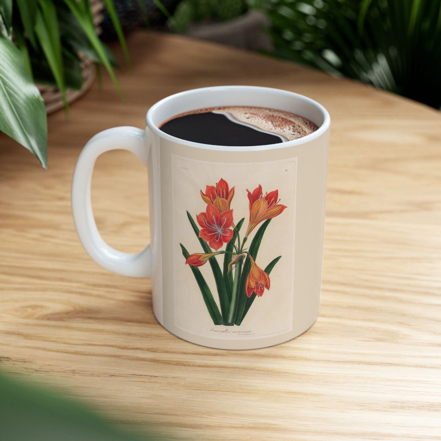 Floral Ceramic Mug | Amaryllis mexicana