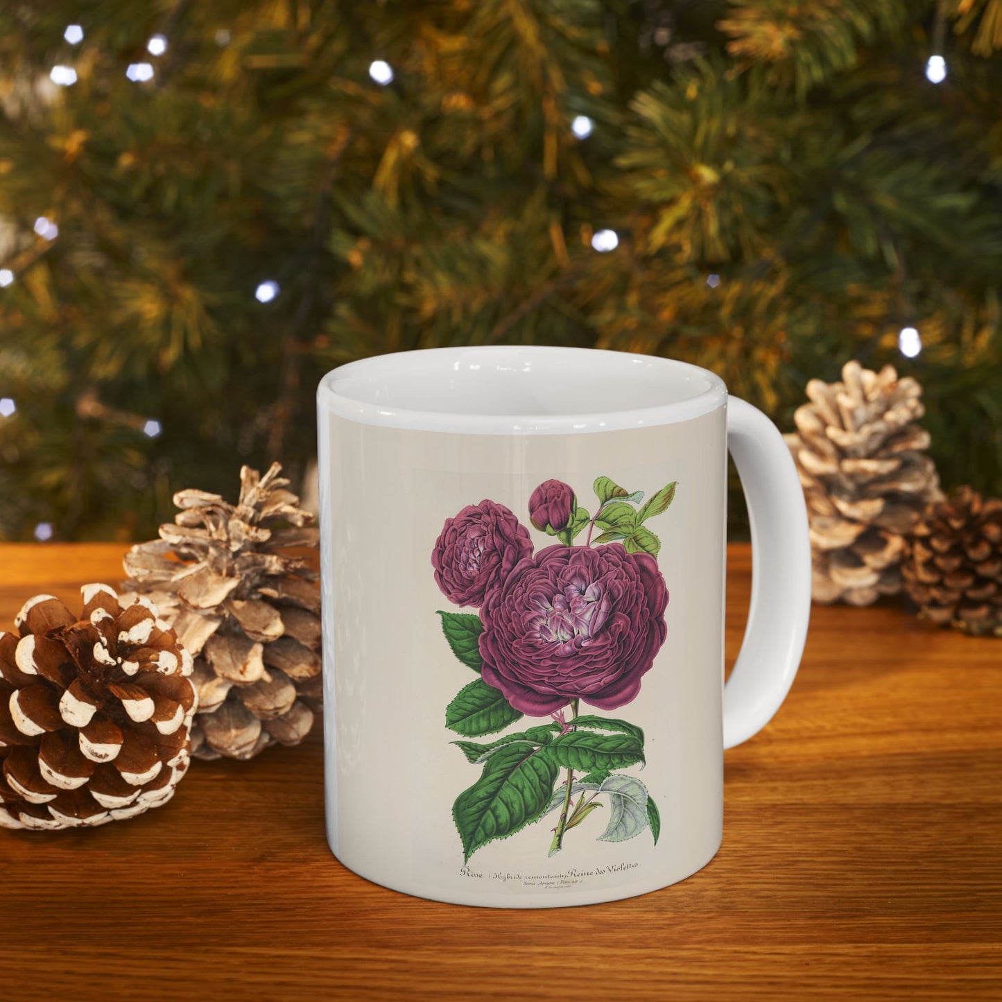 Floral Ceramic Mug | Rose Reine Des Violettes