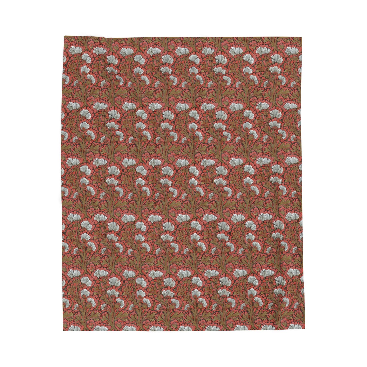 Cozy Floral Velveteen Plush Blanket | Desert Coral