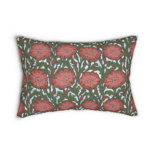 Floral Pattern Lumbar Pillow - Hobo Breeze