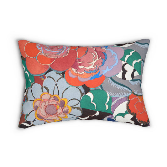 Vibrant Floral Lumbar Pillow
