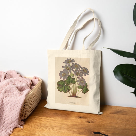 Botanical Tote Bag | Anemone (Hepatica) angulosa