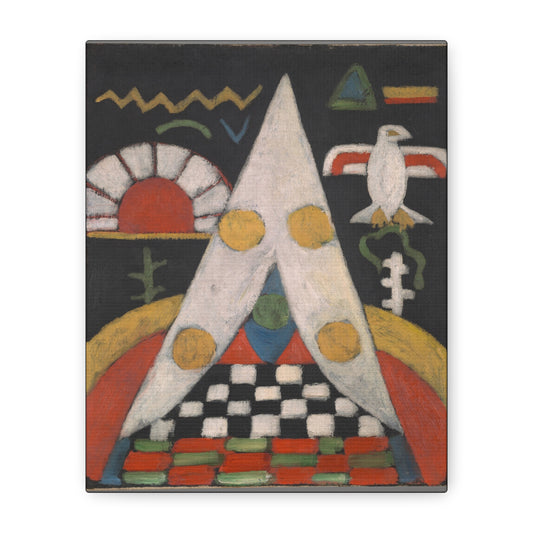Artistic Canvas Print | An Abstract Arrangement of American Indian Symbols