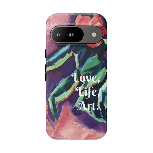 Artistic Google Pixel Case | Pink Begonias