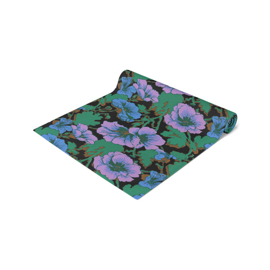 Floral Table Runner | Retro Hollyhock