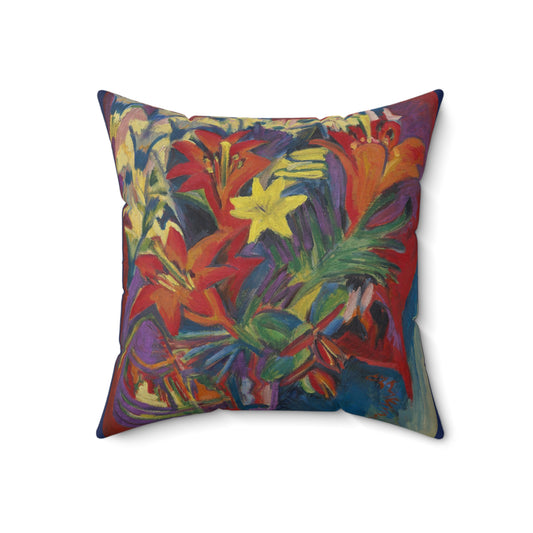 Artistic Throw Pillow | Still Life with Lilies