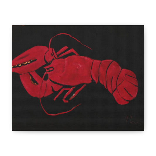 Artistic Canvas Print | Lobster on Black Background