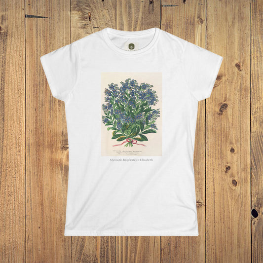 Women's Botanical Softstyle Tee | Myosotis Impératrice Elisabeth