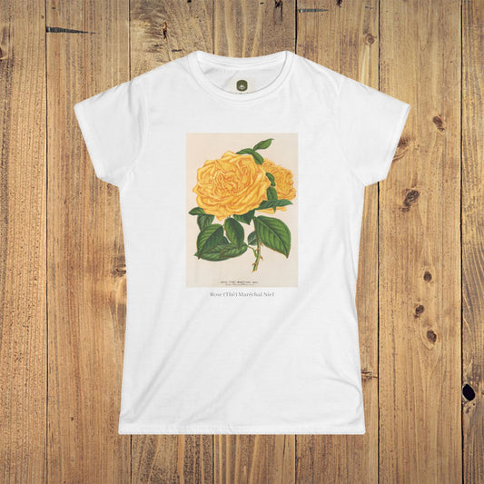 Women's Botanical Softstyle Tee | Rose (Thé) Maréchal Niel