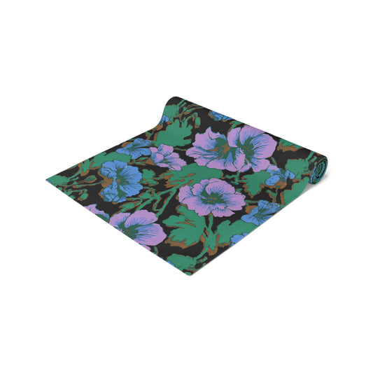 Floral Table Runner | Retro Hollyhock