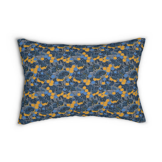 Floral Lumbar Pillow - Moth & Berries