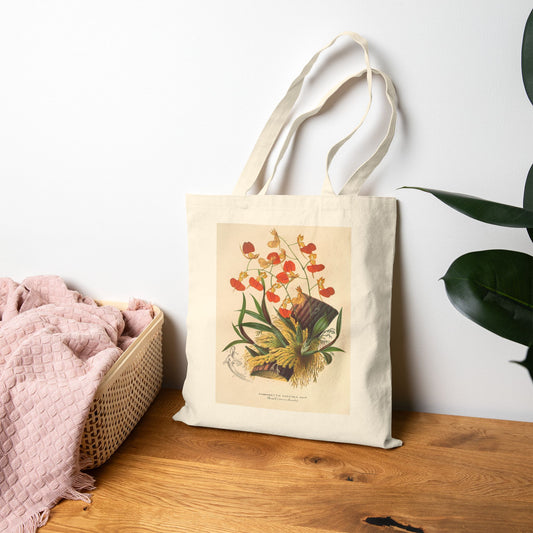 Botanical Tote Bag | Comparettia coccinea