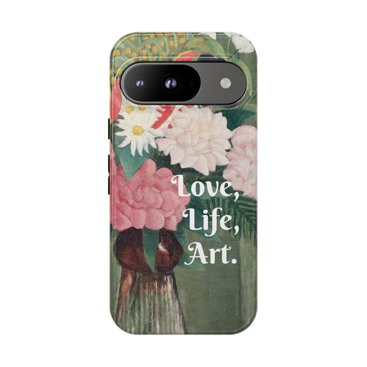 Artistic Google Pixel Case | Henri Rousseau's Flowers in a Vase (1910)