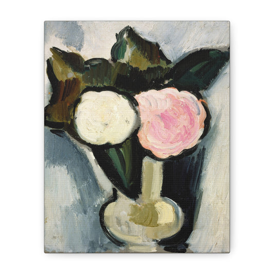 Artistic Canvas Print | Pink and White Flowers in a Vase