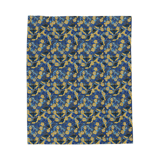 Floral Velveteen Blanket | Moth & Garden