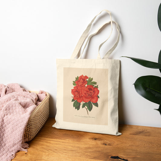 Botanical Tote Bag | Azalea (indica) Grande Duchesse de Bade