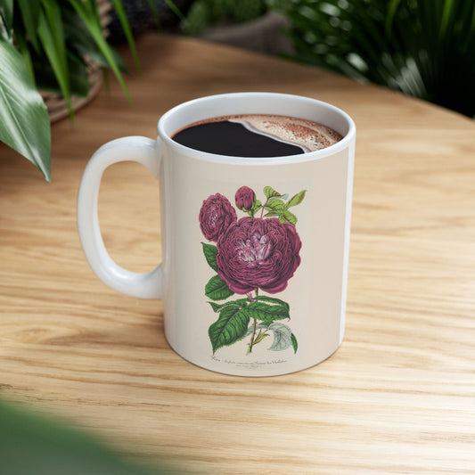 Floral Ceramic Mug | Rose Reine Des Violettes