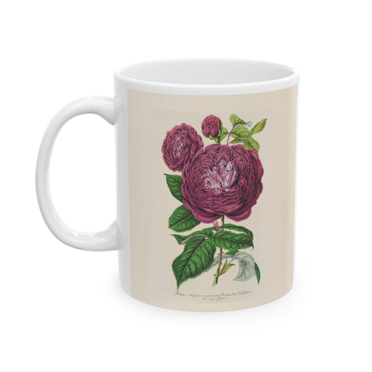 Floral Ceramic Mug | Rose Reine Des Violettes