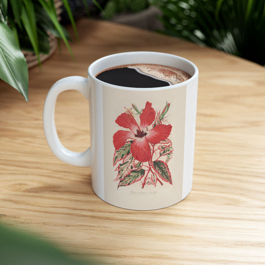 Floral Ceramic Mug | Hibiscus Cooperi