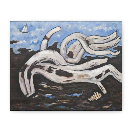 Artistic Canvas Print | Driftwood on the Bagaduce