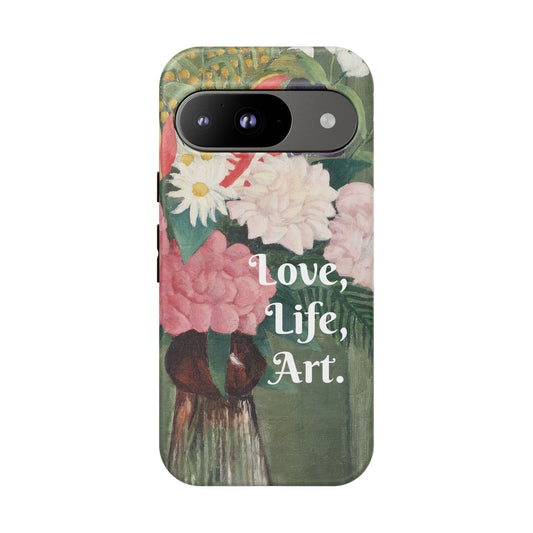 Artistic Google Pixel Case | Henri Rousseau's Flowers in a Vase (1910)
